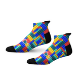 2pk Blocks Tab Socks