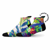 Birds and Frogs Tab Combo Socks