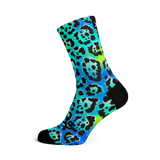 Electric Leopard Blue Socks