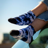 2pk Tie Dye Stripe Tab Socks
